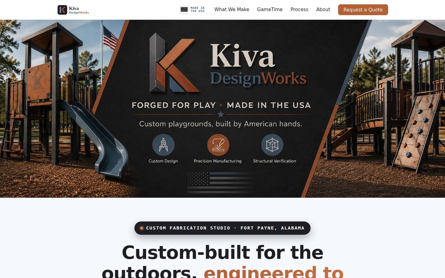 Kiva DesignWorks website built by Talon Digital Solutions